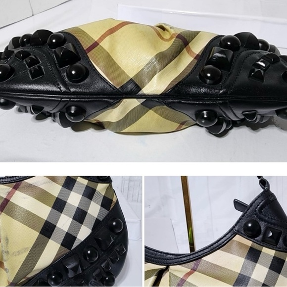 Burberry Alverton Studded Nova Check Shoulder Bag
Black/Beige - Picture 7 of 11